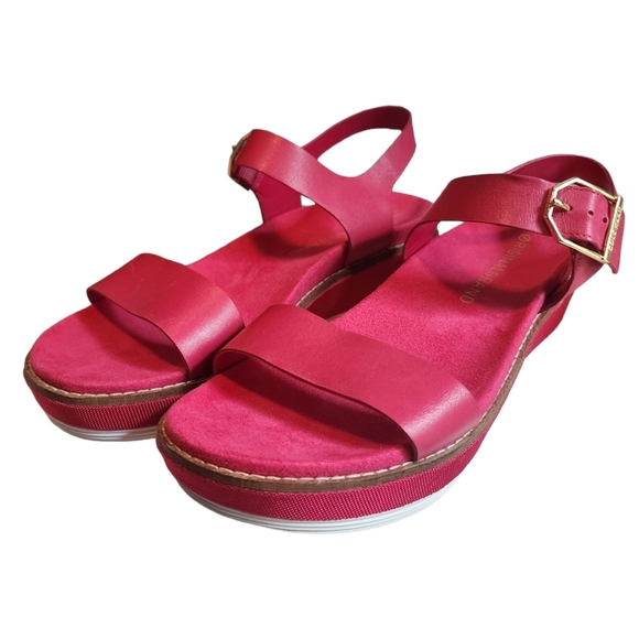EUC Cole Haan Originalgrand Hot Pink Leather Platform Sandals - Picture 1 of 9